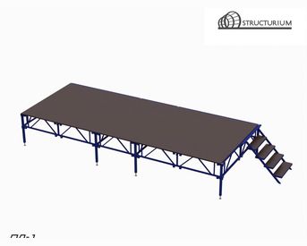 Изображение для товара Сборно-разборный подиум (сцена) для уличных мероприятий ПД-7